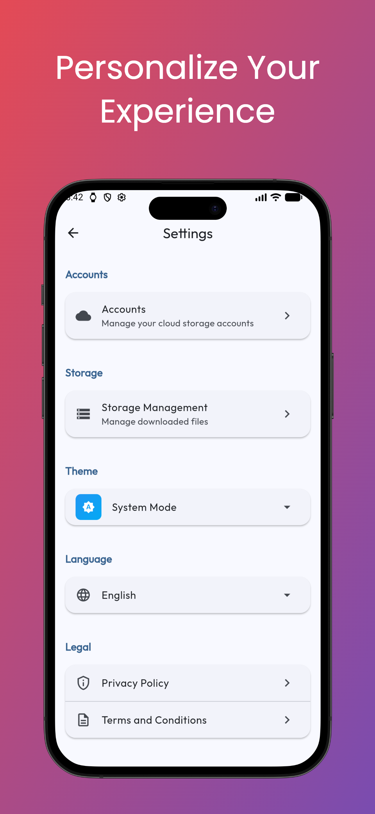 Personalize Your Experience